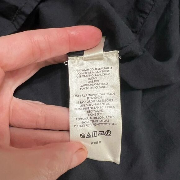 Maeve Anthropologie Tiered Maxi Dress s p Black White Floral abstract oversized - Picture 10 of 13